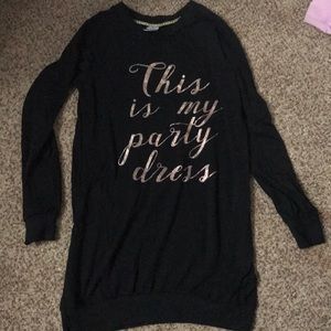 Black sweater mini dress